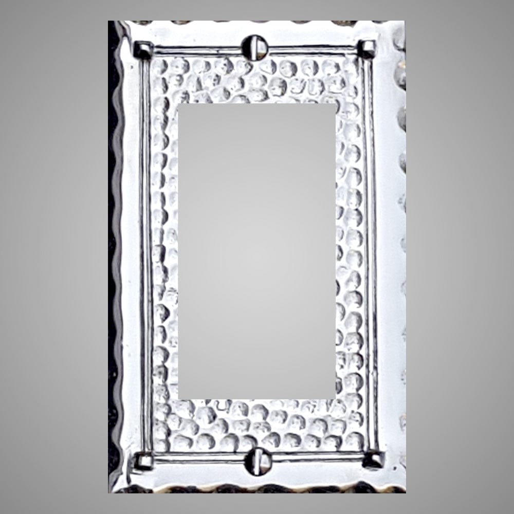 1 Gang Rocker Light Switch Plate - Hammered Design
