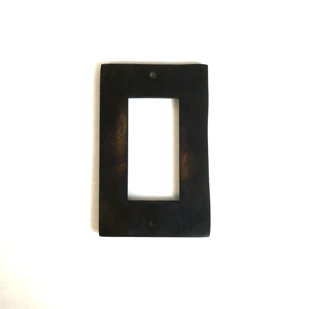 1 Gang Rocker Light Switch Plate - Hammered Design