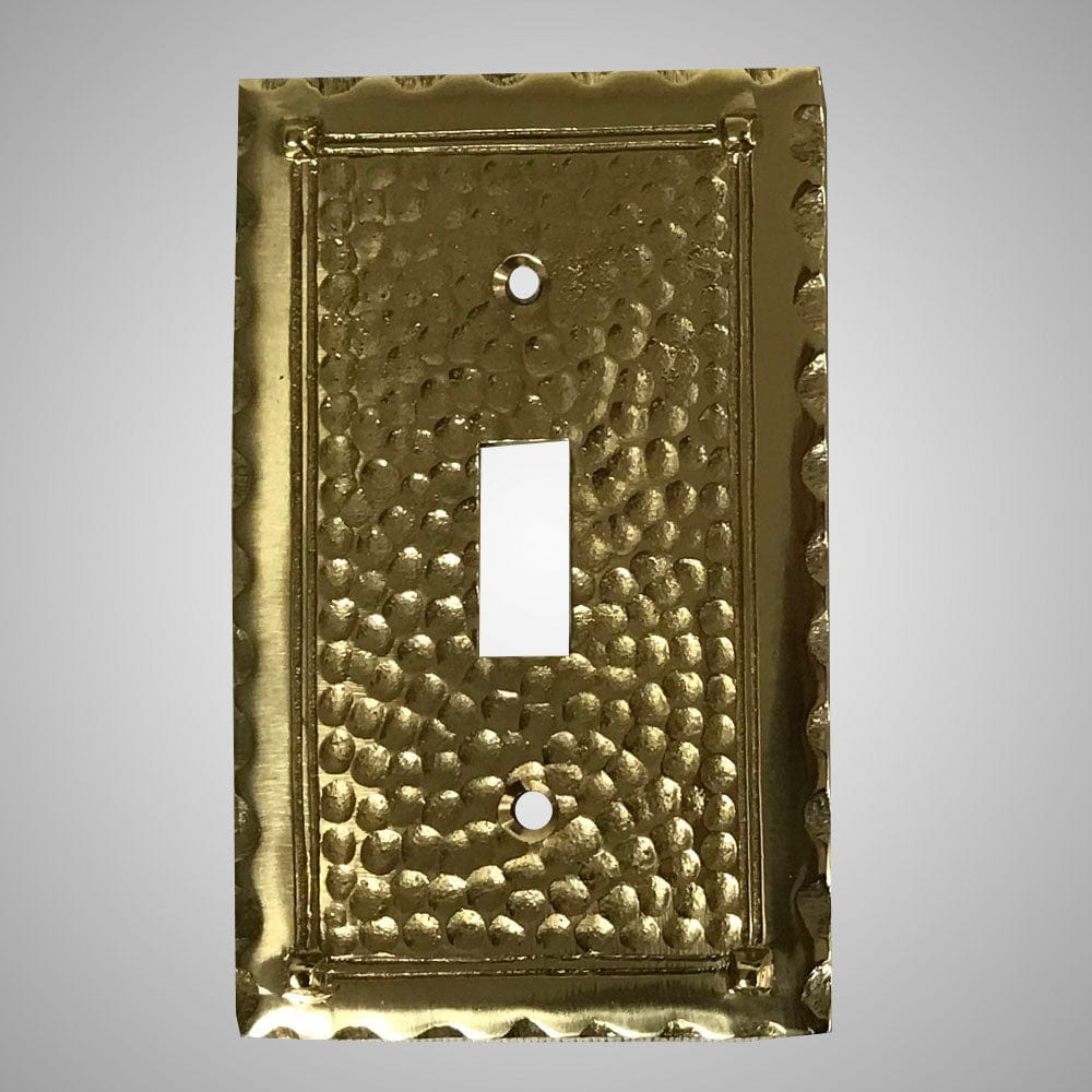 1 Gang Toggle Light Switch Plate - Hammered Design