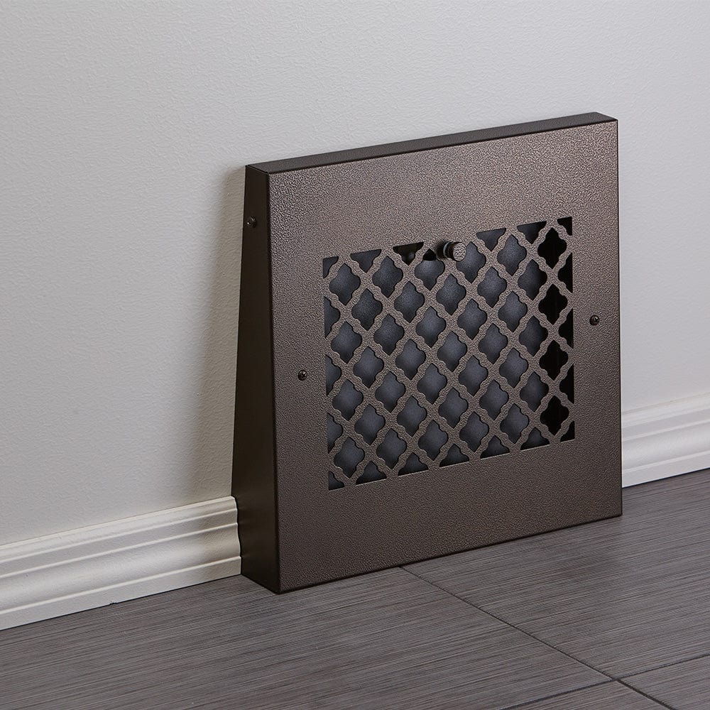 13" Solid Steel Tuscan Gravity Baseboard Register