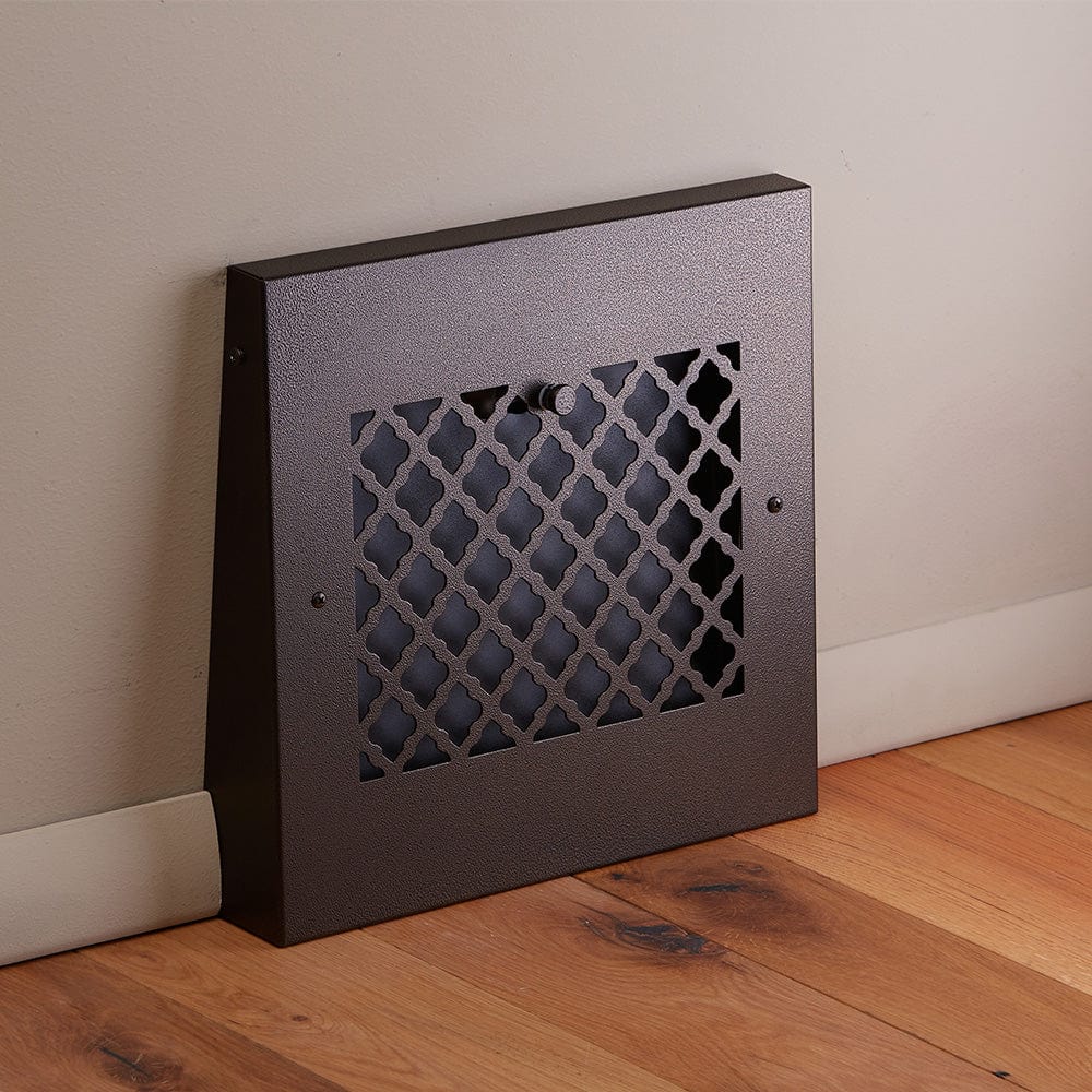 13" Solid Steel Tuscan Gravity Baseboard Register