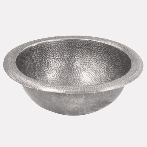 15" Mulhall Pewter-Plated Hammered Copper Drop-In Sink