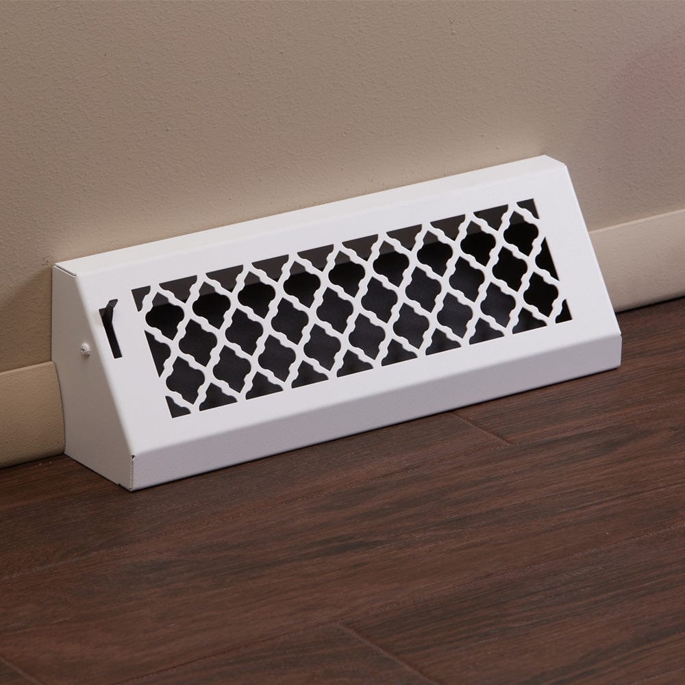 15" Solid Steel Tuscan Baseboard Register