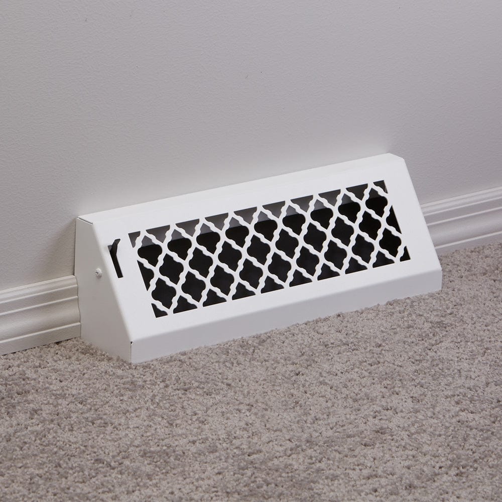 15" Solid Steel Tuscan Baseboard Register