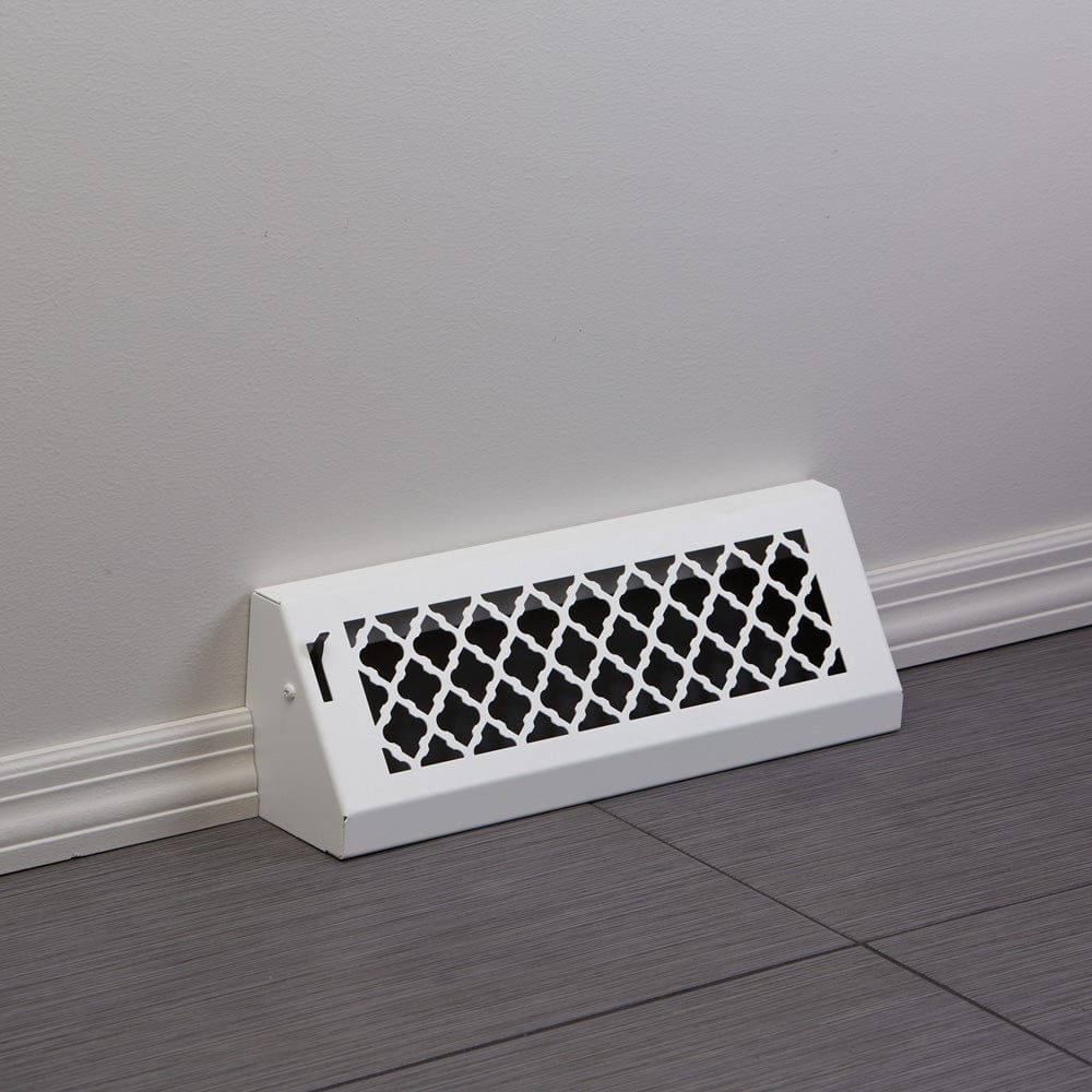15" Solid Steel Tuscan Baseboard Register