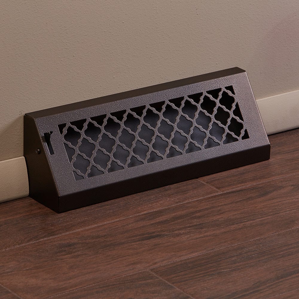 15" Solid Steel Tuscan Baseboard Register