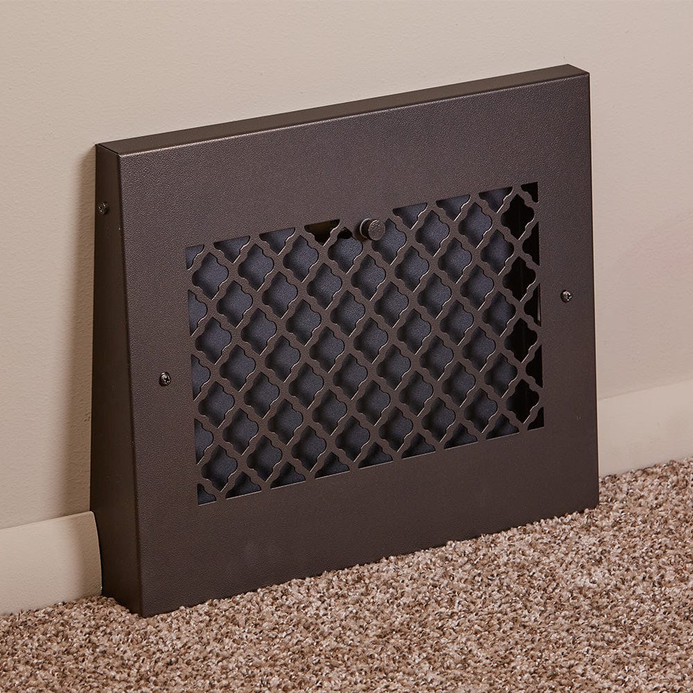 15" Solid Steel Tuscan Gravity Baseboard Register