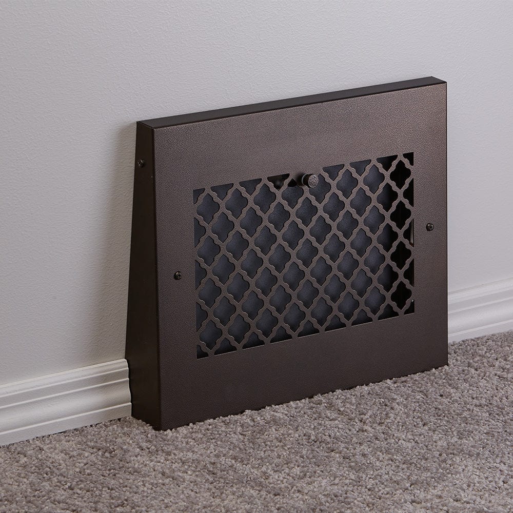 15" Solid Steel Tuscan Gravity Baseboard Register