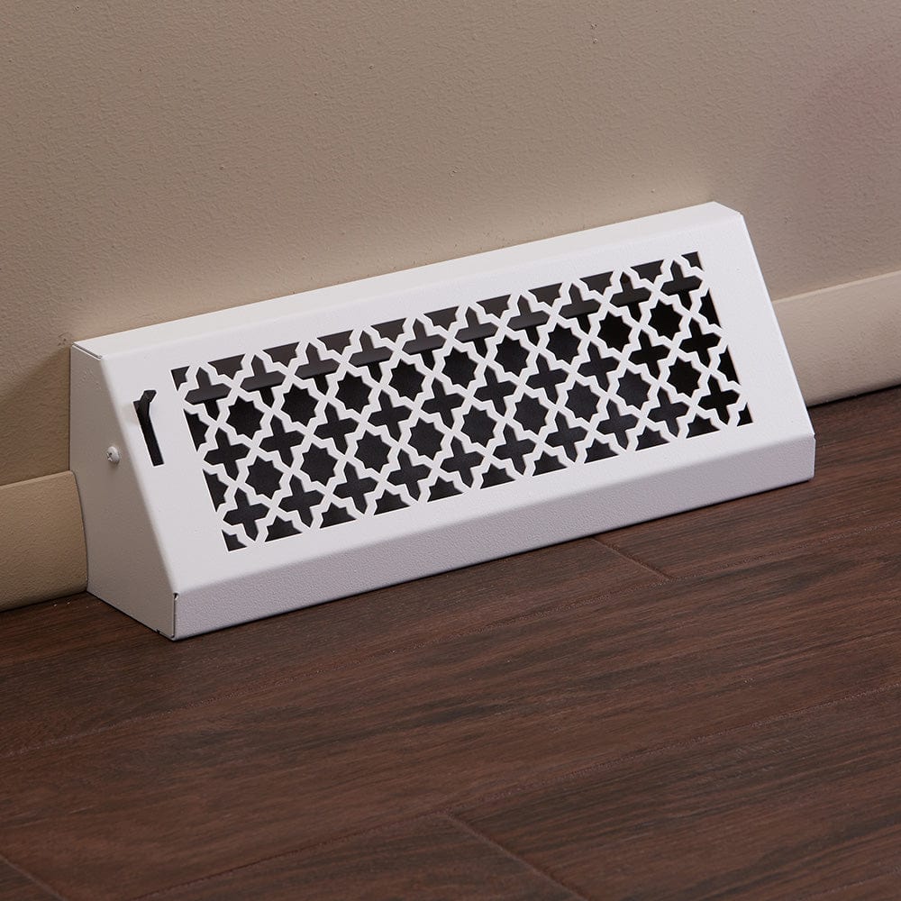 15" Solid Steel Victorian Baseboard Register