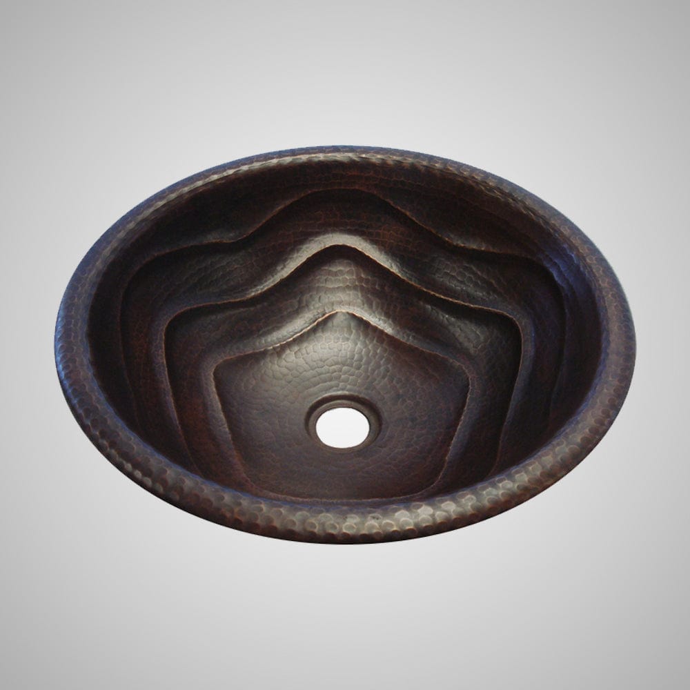 17" Salitrillo Hammered Copper Drop-In Bath Sink