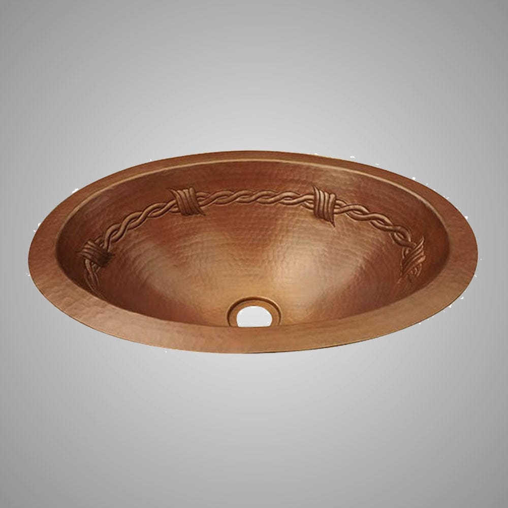 17" Zarco Hammered Copper Drop-In Bath Sink