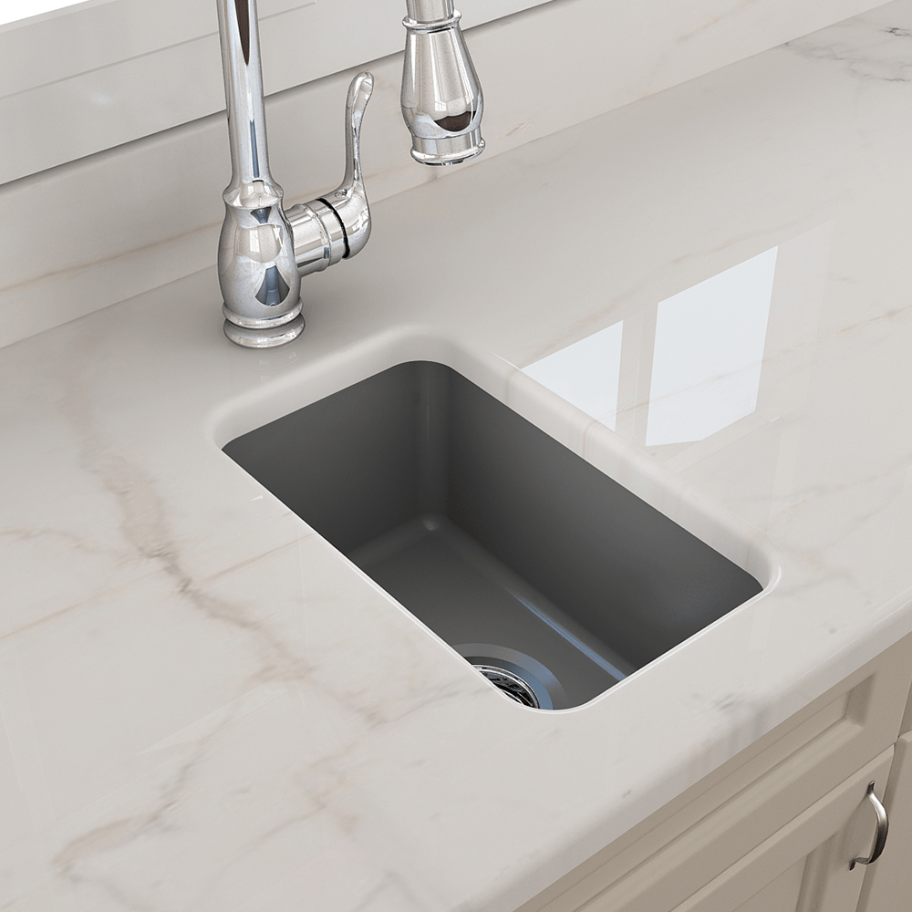 18" Fanhaver Fireclay Single-Bowl Undermount Kitchen Sink