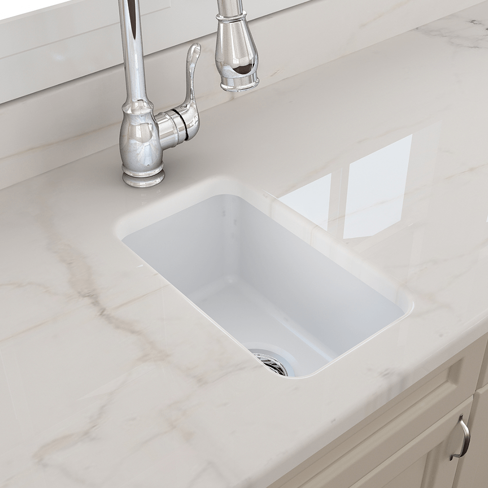 18" Fanhaver Fireclay Single-Bowl Undermount Kitchen Sink