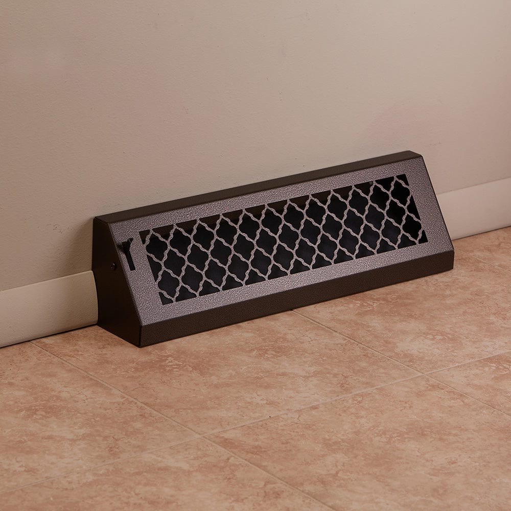 18" Solid Steel Tuscan Baseboard Register