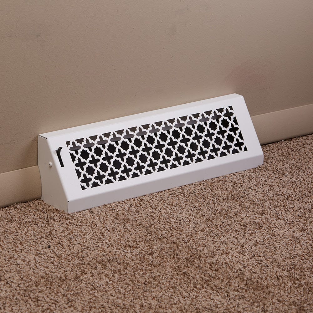 18" Solid Steel Victorian Baseboard Register