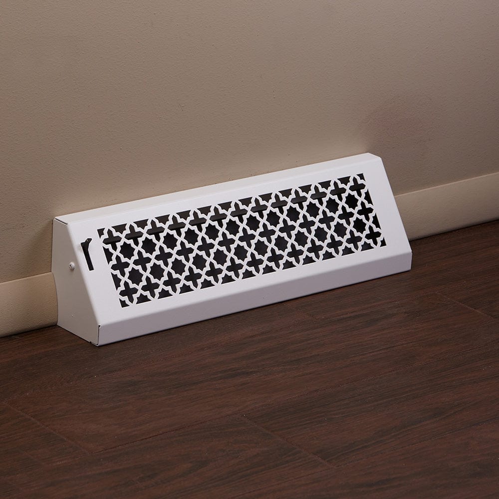 18" Solid Steel Victorian Baseboard Register