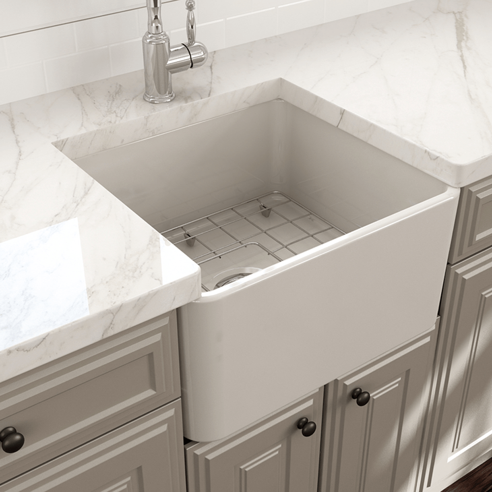 20" Dreason Fireclay Single-Bowl Farmhouse Kitchen Sink