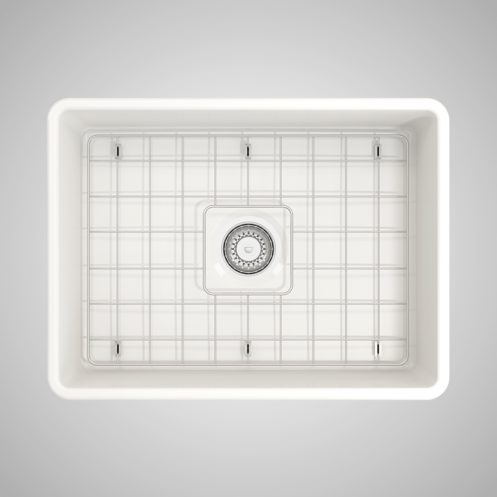 24" Dreason Fireclay Single-Bowl Farmhouse Kitchen Sink