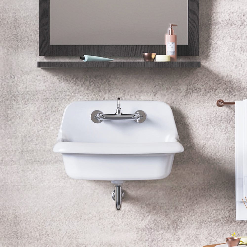 24" Epsey Vitreous China Wall-Mount Bathroom Sink
