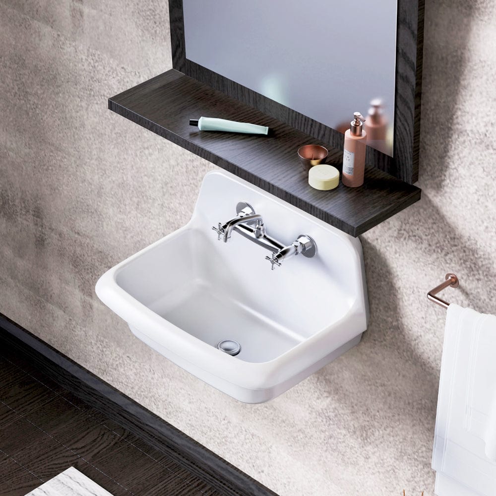 24" Epsey Vitreous China Wall-Mount Bathroom Sink