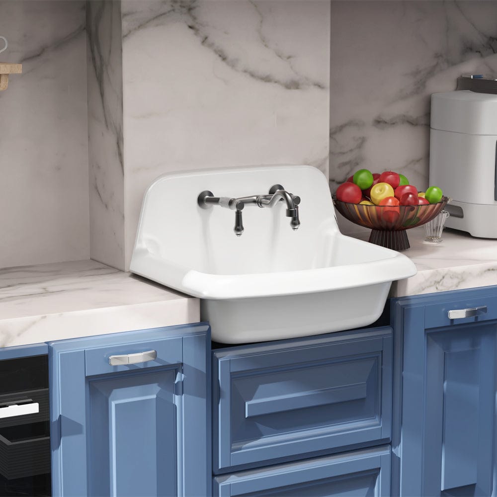 24" Epsey Vitreous China Wall-Mount Bathroom Sink