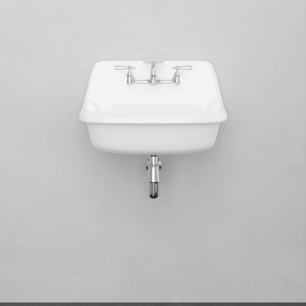 24" Epsey Vitreous China Wall-Mount Bathroom Sink