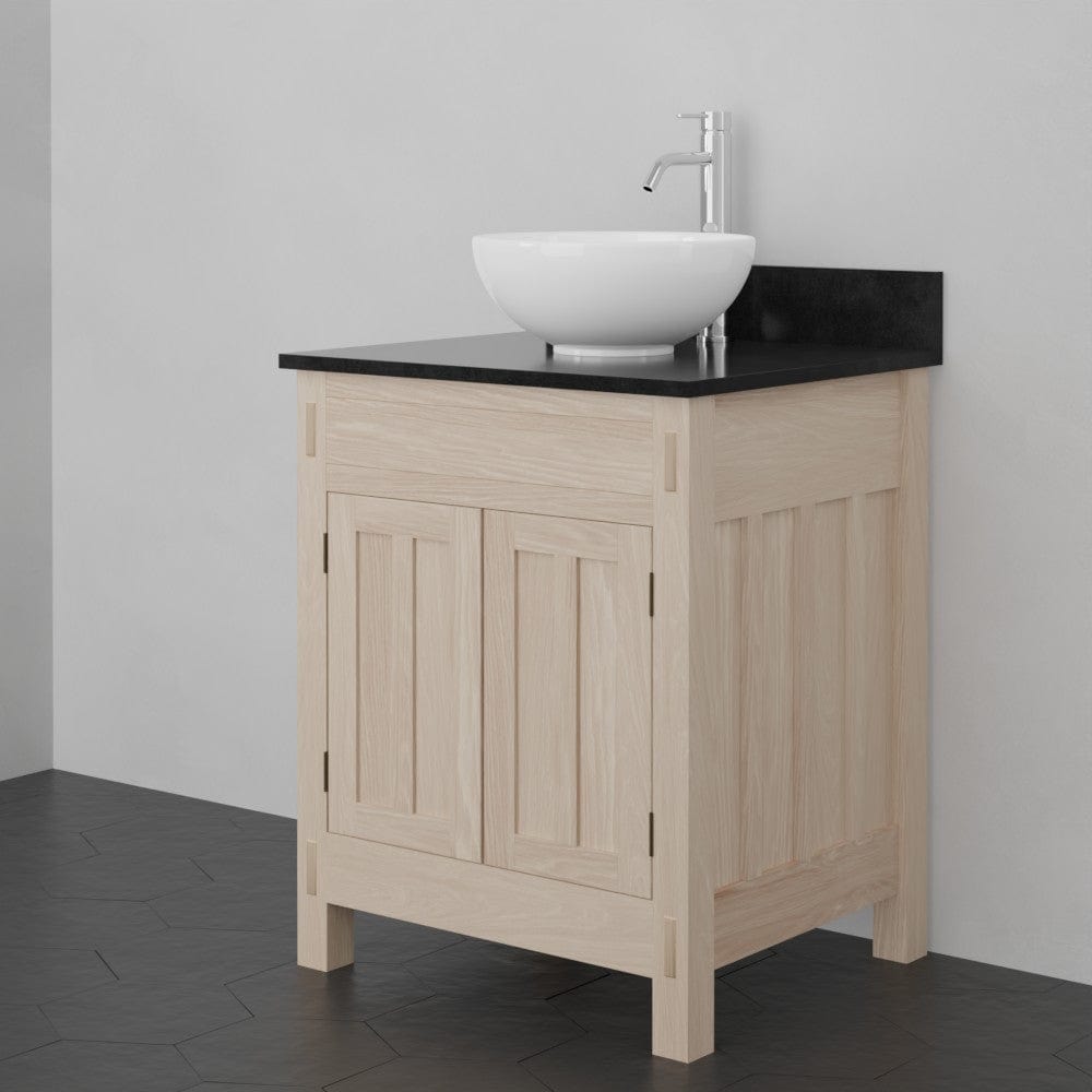 24" Mission Unfinished Red Oak Vanity for Vessel Sink