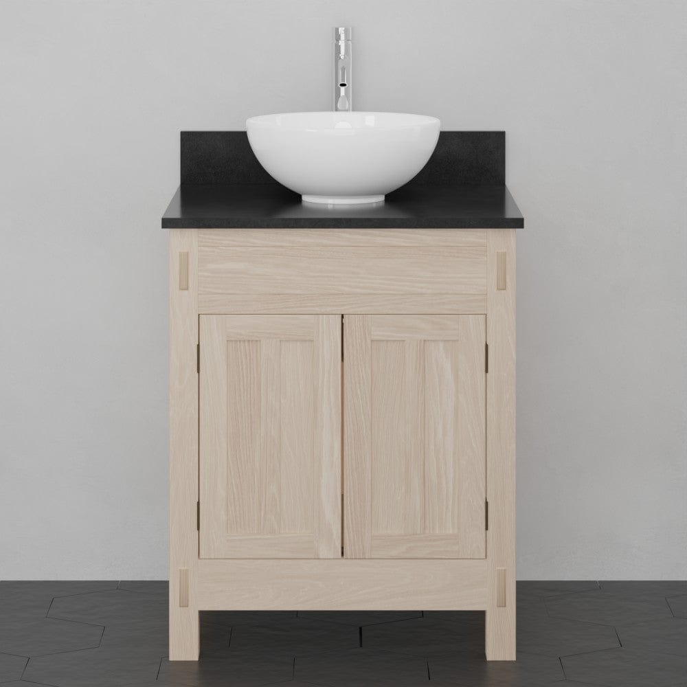 24" Mission Unfinished Red Oak Vanity for Vessel Sink