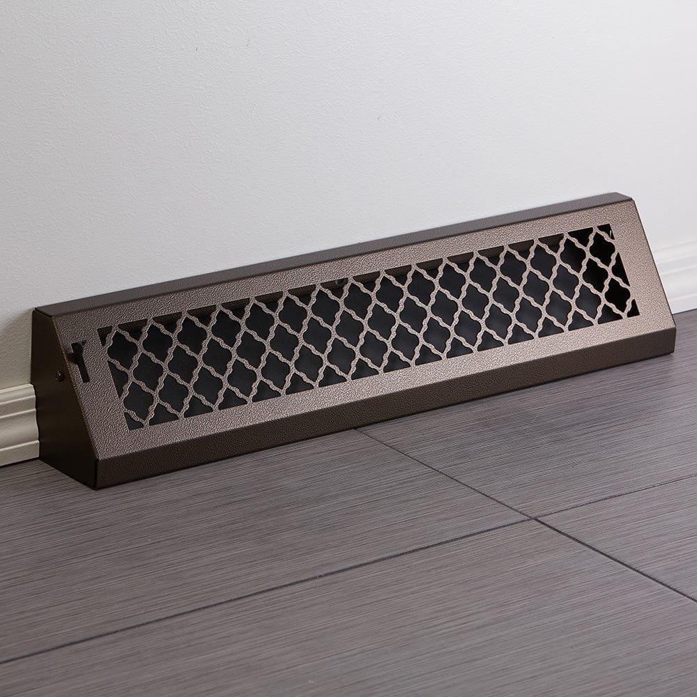 24" Solid Steel Tuscan Baseboard Register