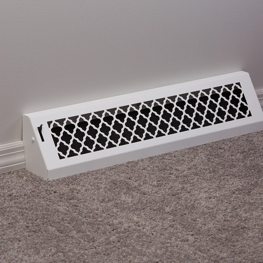24" Solid Steel Tuscan Baseboard Register