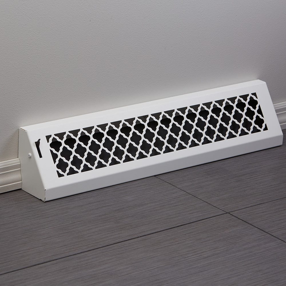24" Solid Steel Tuscan Baseboard Register