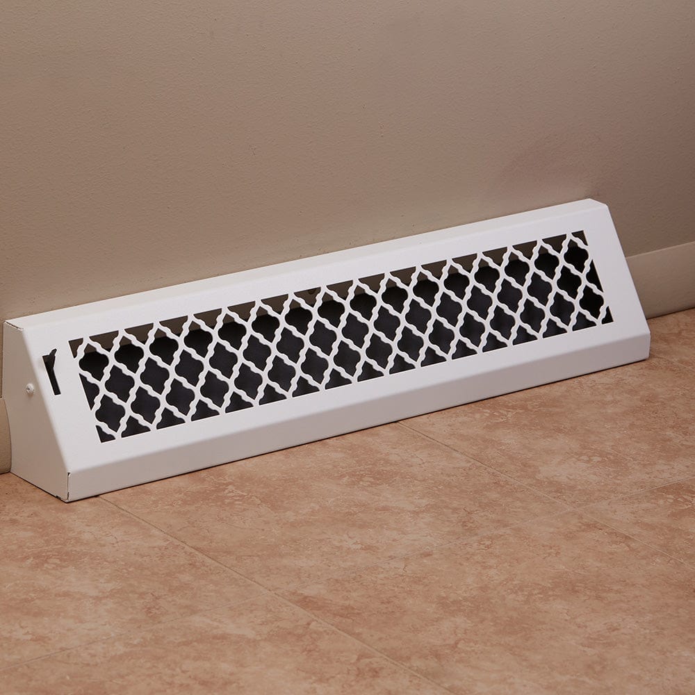 24" Solid Steel Tuscan Baseboard Register