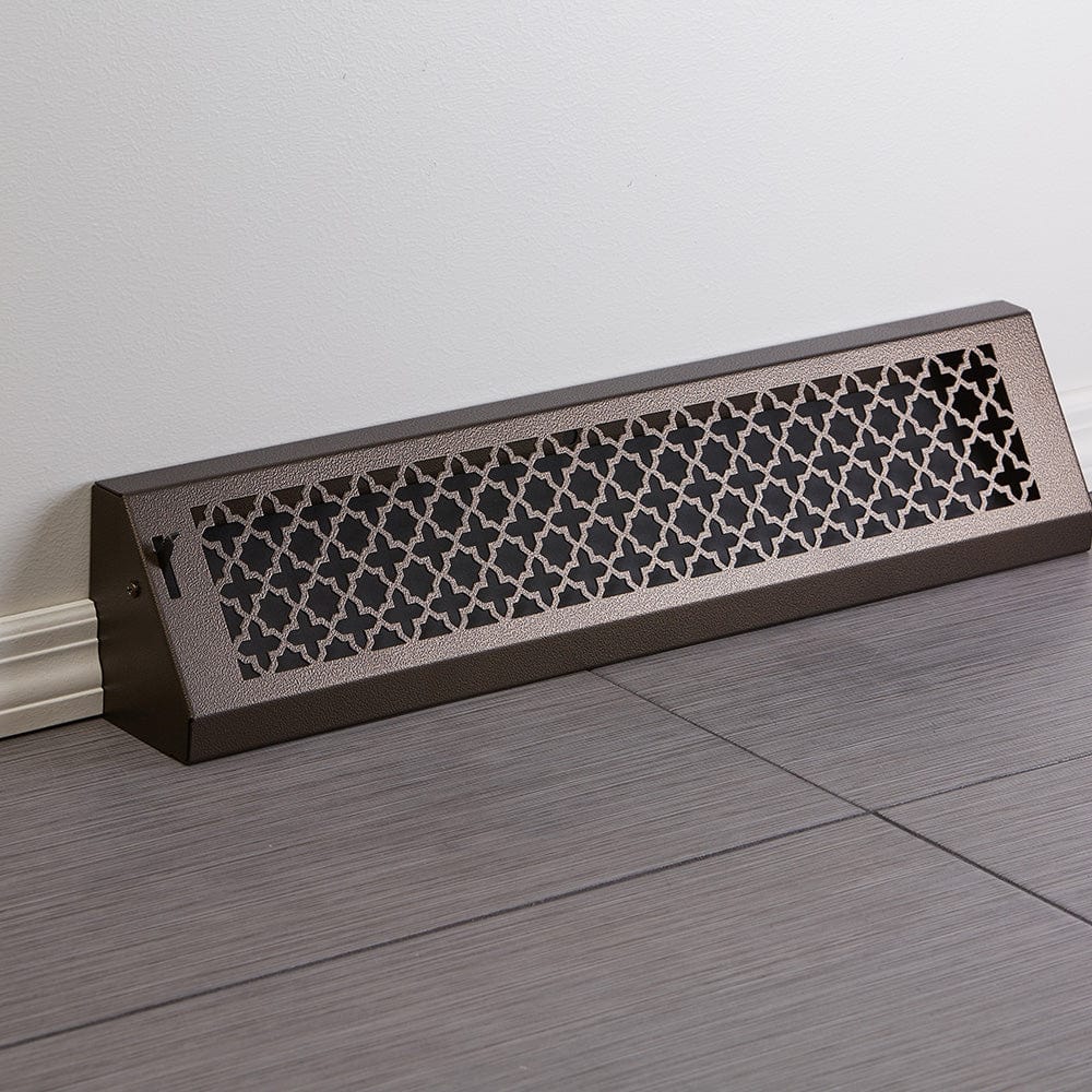 24" Solid Steel Victorian Baseboard Register