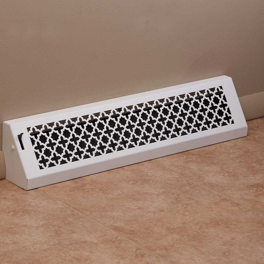 24" Solid Steel Victorian Baseboard Register