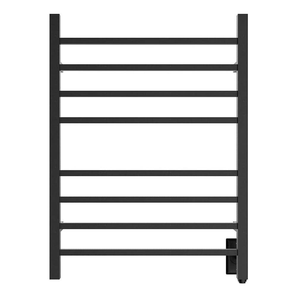 24" Tall 8 Square Bar Hardwired/Plug-in Wall-Mount Towel Warmer