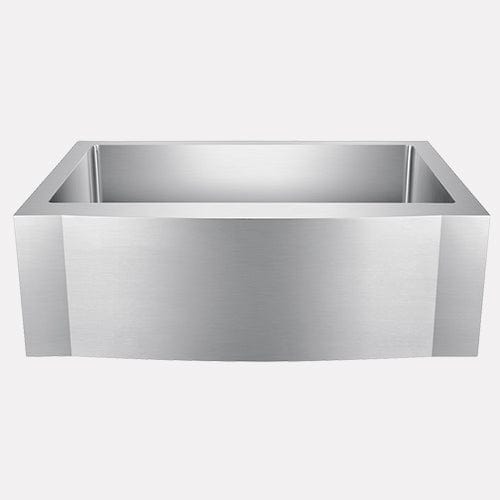 24" Vaiden Stainless Steel Single-Bowl Farmhouse Sink - Rippled Apron
