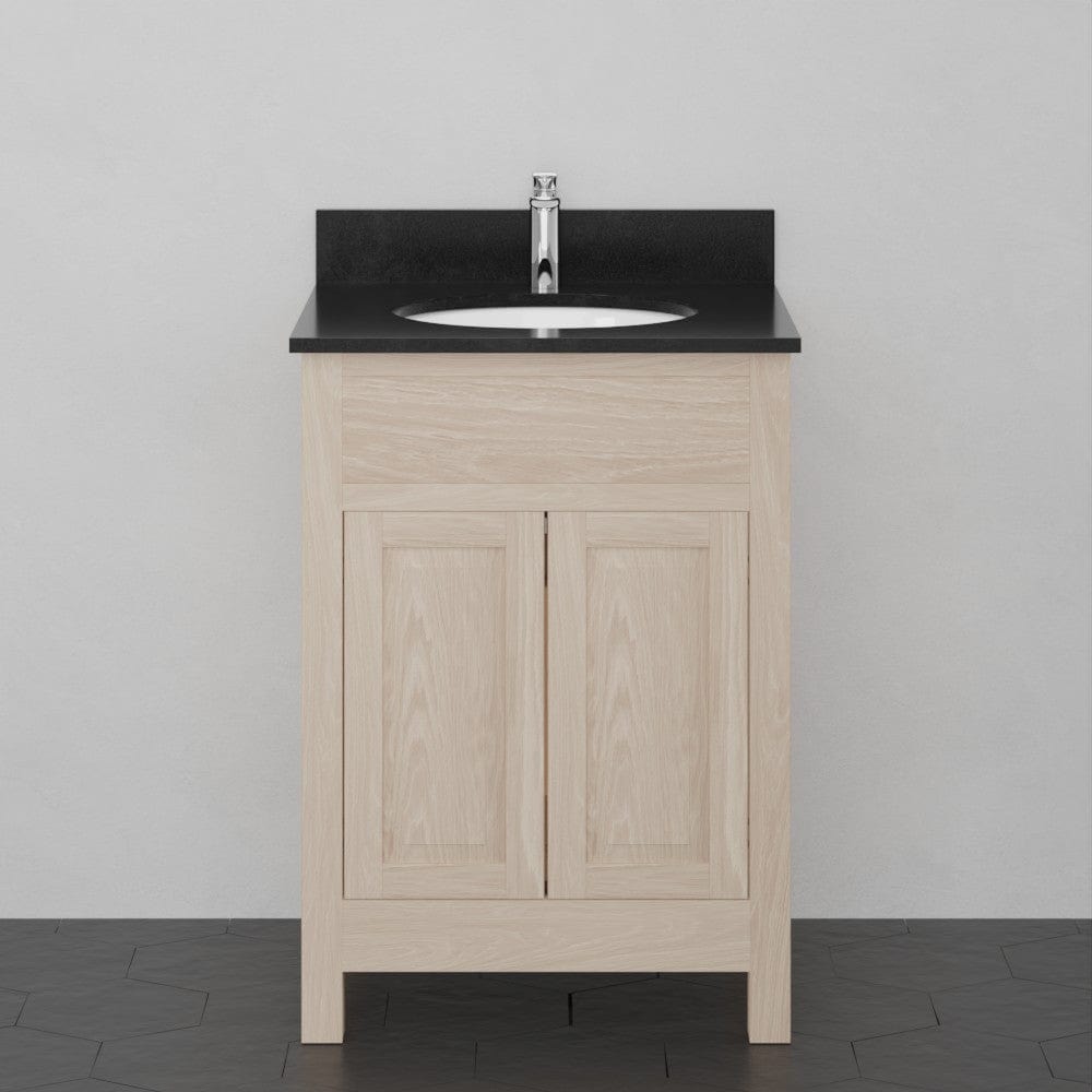 24" Vippis Unfinished Red Oak Raised Panel Vanity for Undermount Sink - 34" Height