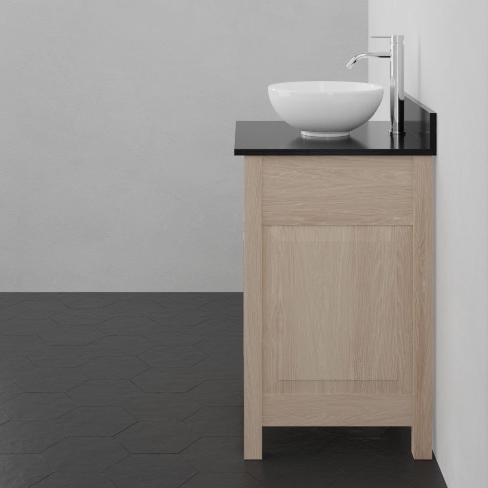 24" Vippis Unfinished Red Oak Raised Panel Vanity for Vessel Sink - 34" Height