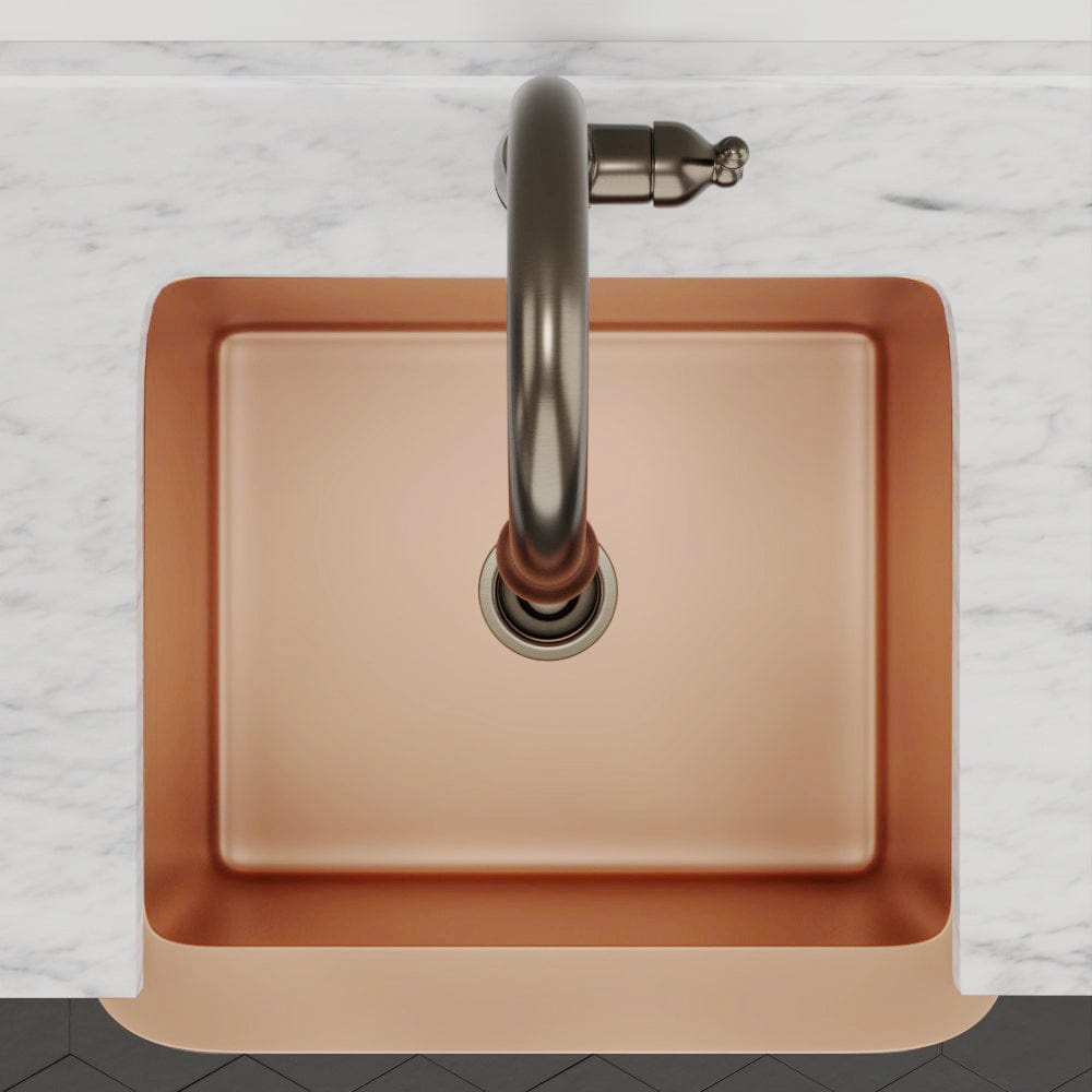 25" Wheaton Copper Hammered Apron Single-Bowl Farmhouse Sink