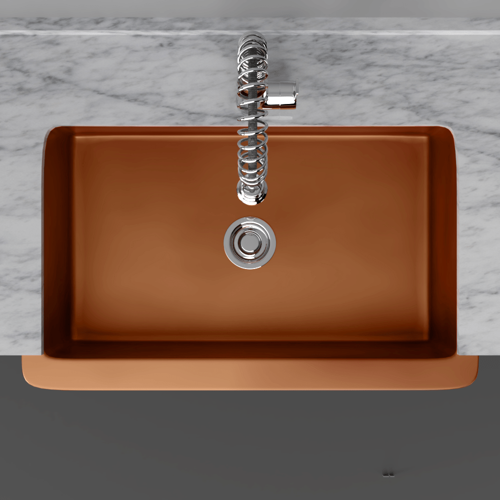 30" Dolton Smooth Copper Single-Bowl Farmhouse Sink