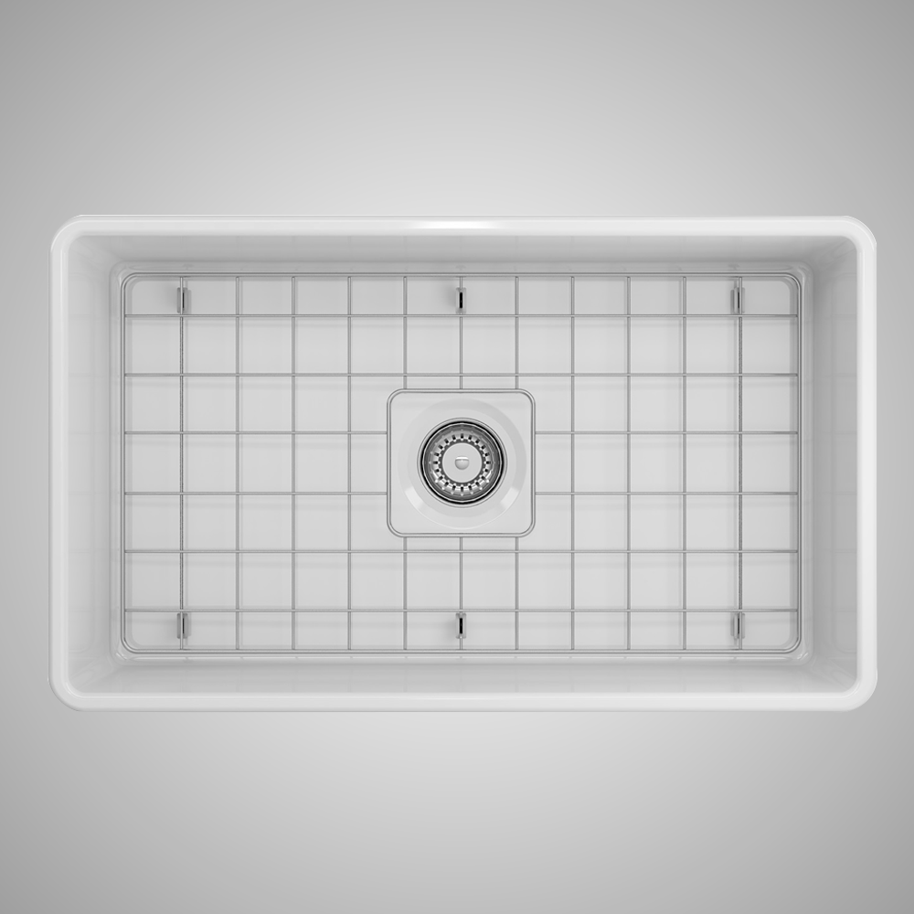 30" Dreason Fireclay Single-Bowl Farmhouse Kitchen Sink