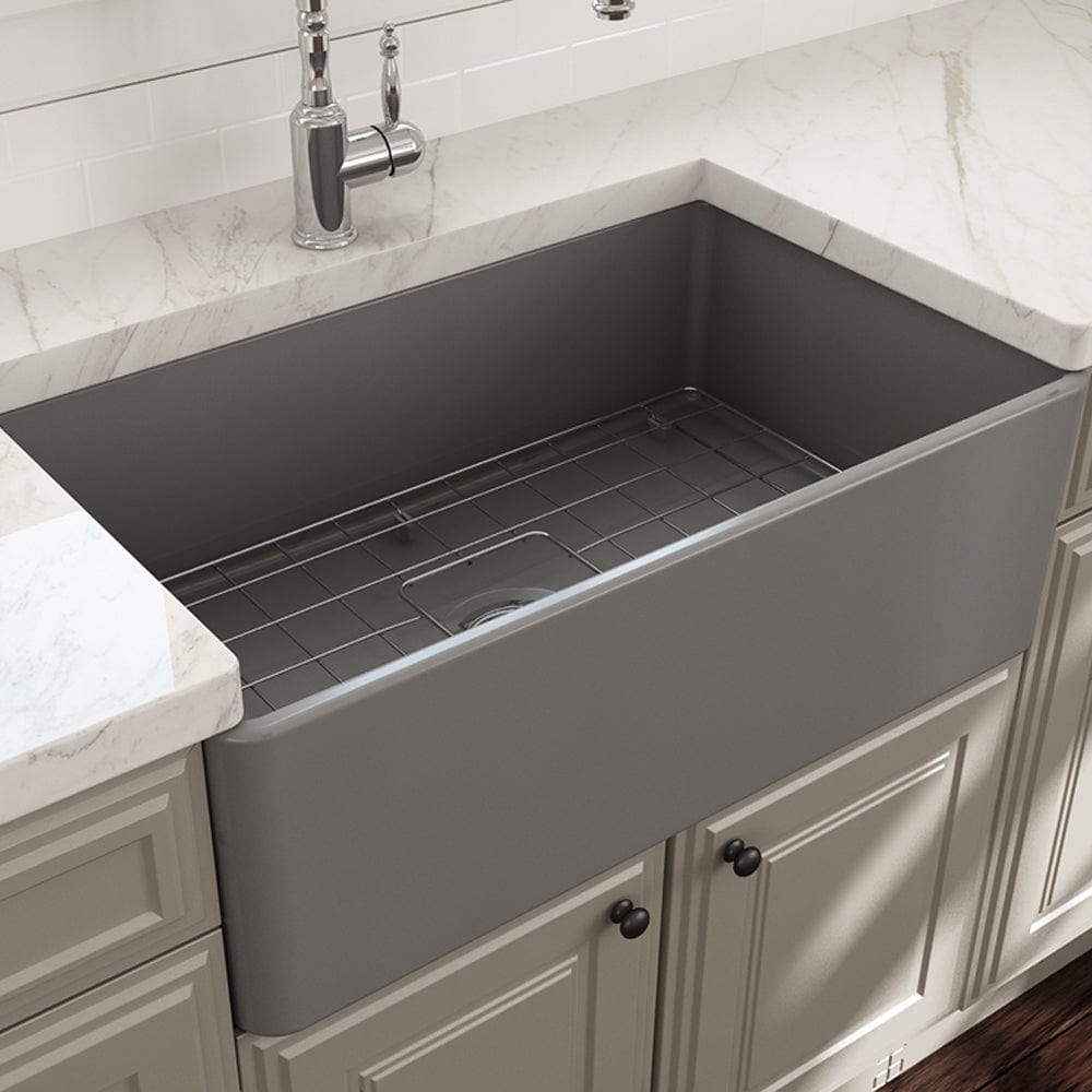 30" Dreason Fireclay Single-Bowl Farmhouse Kitchen Sink