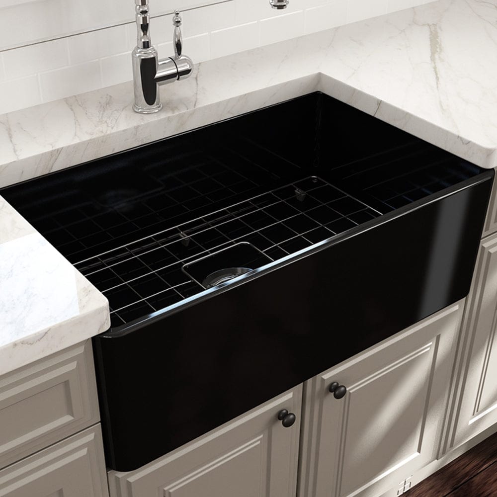 30" Dreason Fireclay Single-Bowl Farmhouse Kitchen Sink