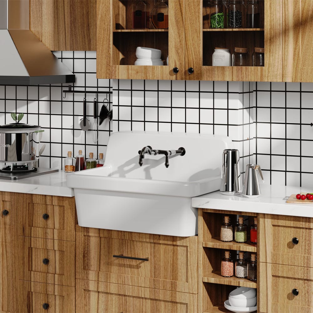 30" Fespen Vitreous China Wall-Mount Bathroom Sink