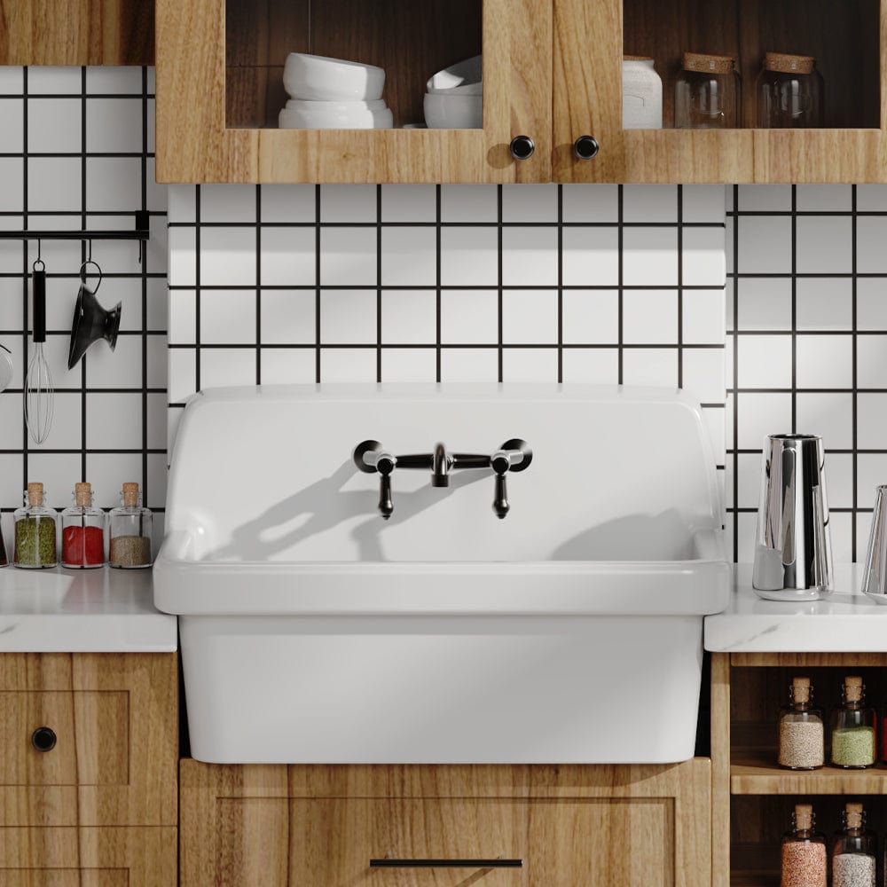 30" Fespen Vitreous China Wall-Mount Bathroom Sink