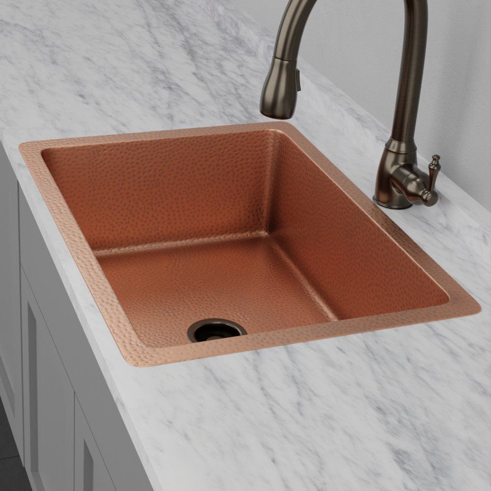 30" Joliet Hammered Copper Single-Bowl Undermount Sink