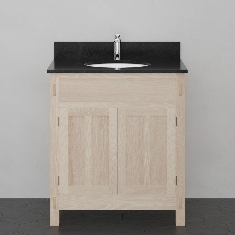 30" Mission Unfinished Red Oak Vanity for Undermount Sink - 34" Height