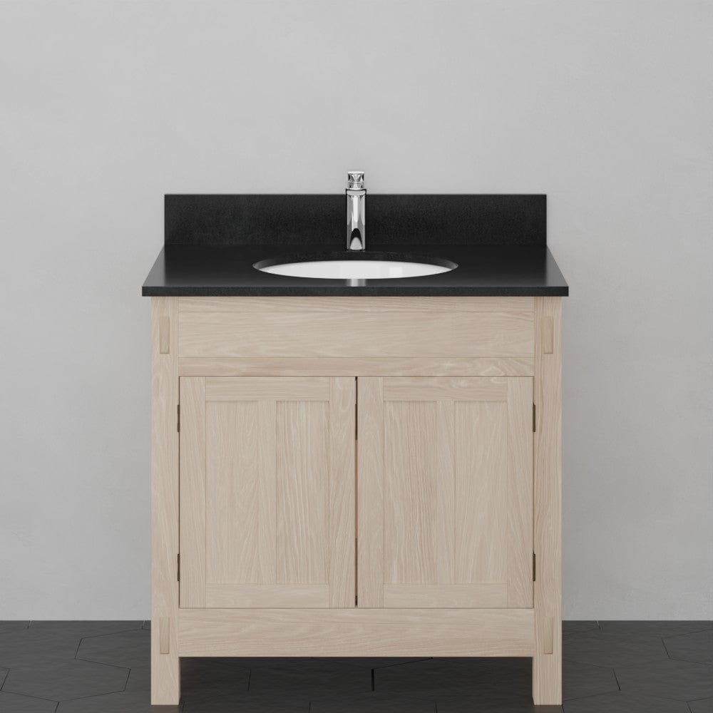 30" Mission Unfinished Red Oak Vanity for Undermount Sink