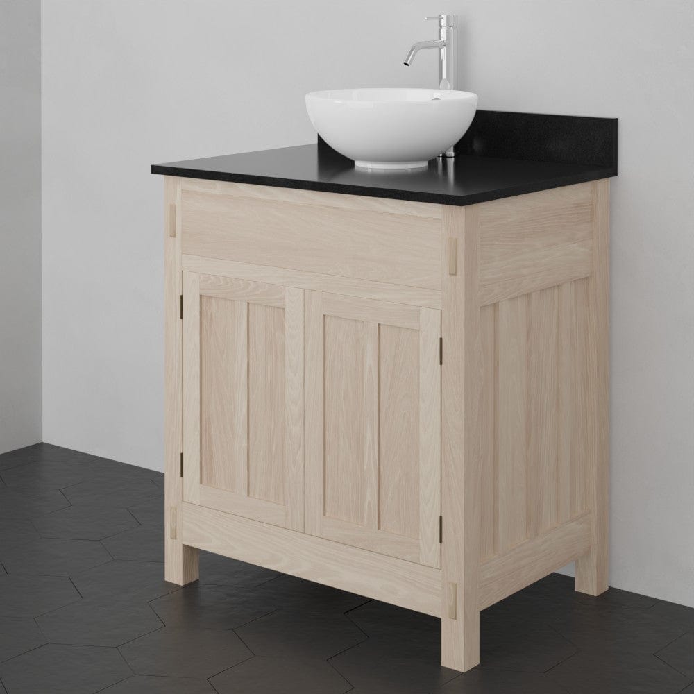 30" Mission Unfinished Red Oak Vanity for Vessel Sink - 34" Height