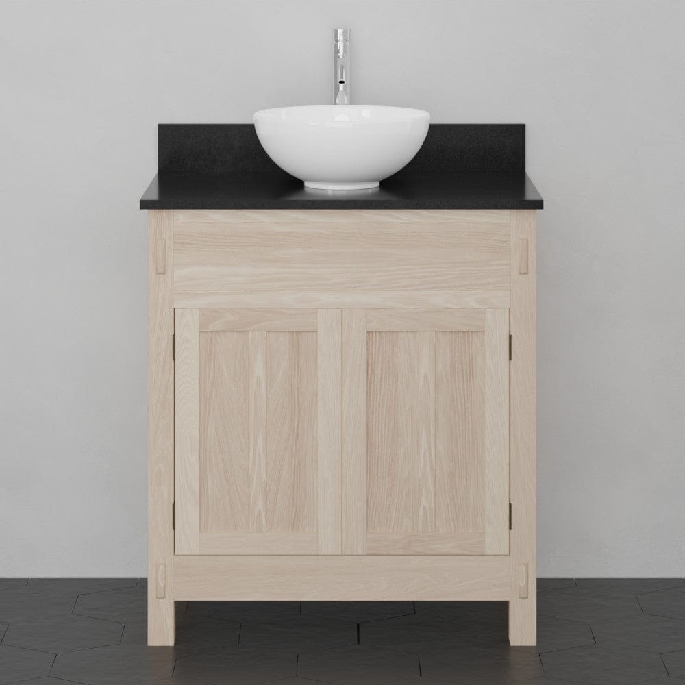 30" Narrow Mission Unfinished Red Oak Vanity for Vessel Sink - 34" Height